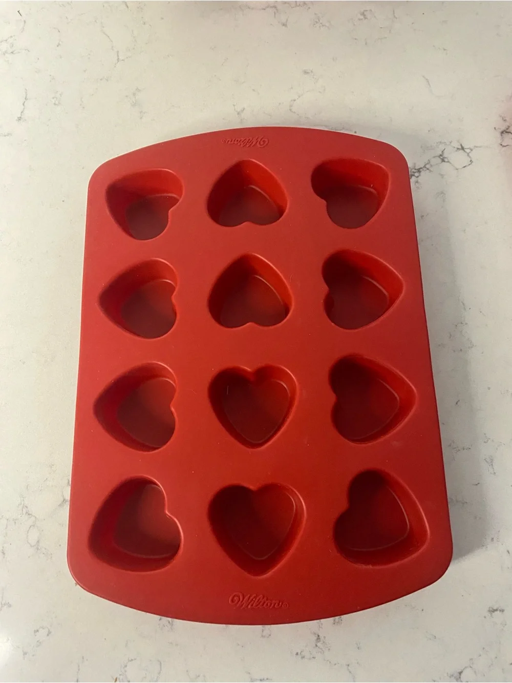 Wilton Red Silicone Heart Candy & Baking Mold Set of 3